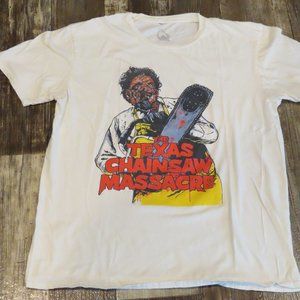 Texas Chainsaw Massacre White Shirt Size Large